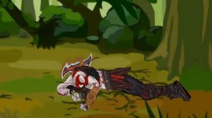 Бог войны Рагнарок Кратос против Тора.