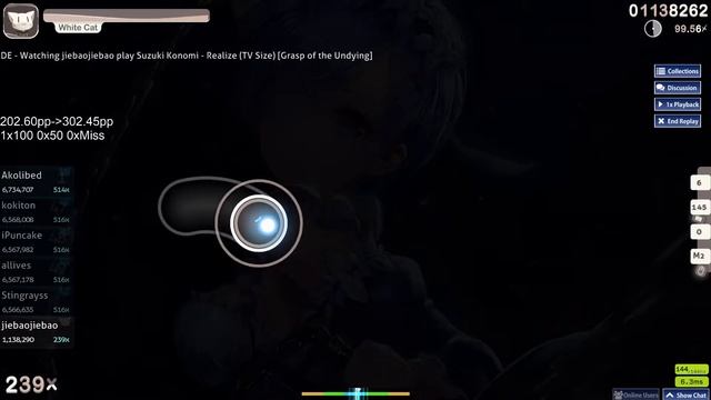 【osu!】Suzuki Konomi - Realize (TV Size) [Grasp of the Undying] +NM 6.31* 99.81% FC 313pp #18 смотреть онлайн