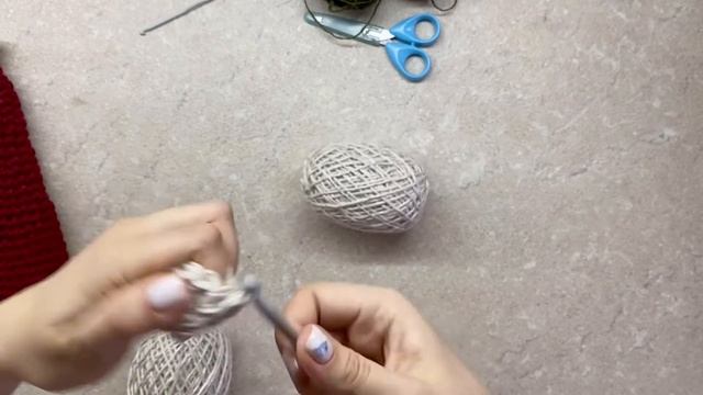 Мастер-класс по вязанию Рождественского колпака на ёлку из джута. Часть 1 смотреть онлайн