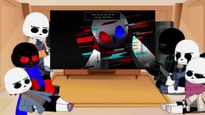 Sans Au Reacts To Underverse 0.7 - ink and Cross Vs Fatal Error [ Part 2 ]