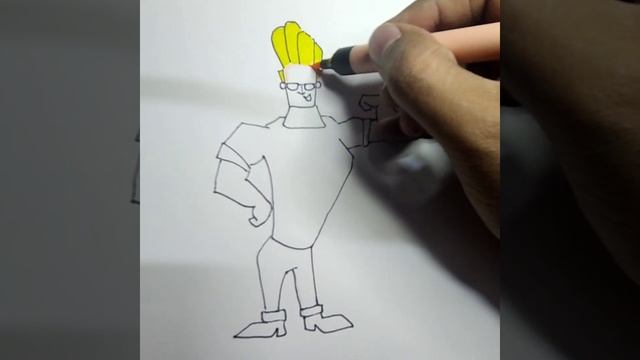 Johny Bravo drawing for kids смотреть онлайн