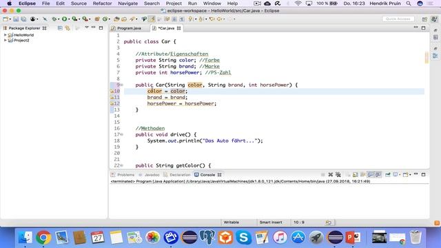 Java Tutorial Deutsch (German) [22/24] - Konstruktor смотреть онлайн