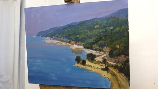 Sochi-Hosta. Oil painting "Сочи - Хоста" Мастер-класс по живописи. смотреть онлайн