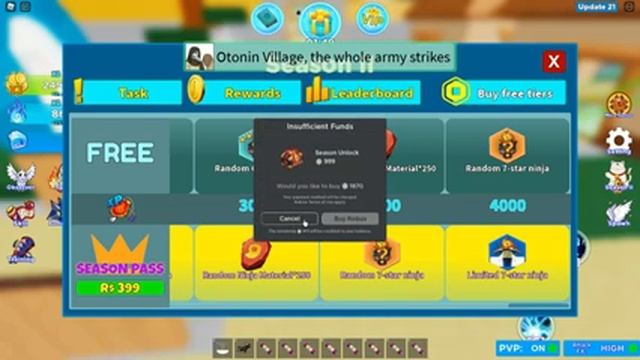 SEASON 2 AND MORE IS HERE IN UPDATE 21 in Roblox Anime Ninja War Tycoon смотреть онлайн