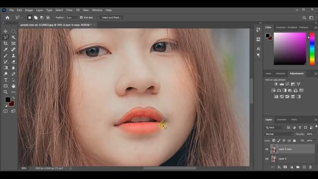 EASILY CHANGE LIPS COLOUR IN ADOBE PHOTOSHOP CC 2020 TUTORIAL BYE | MIRAA EDITING смотреть онлайн