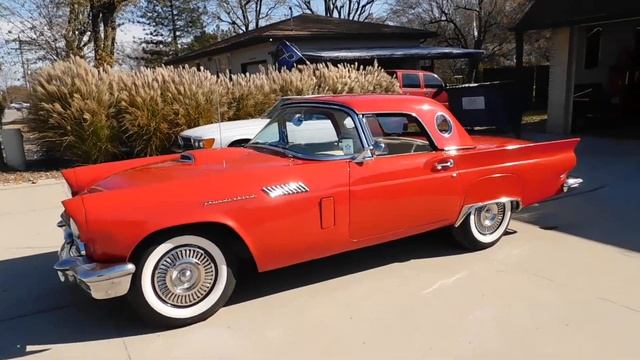 1957 FORD THUNDERBIRD TWO TOP CONVERTIBLE LOADED! смотреть онлайн