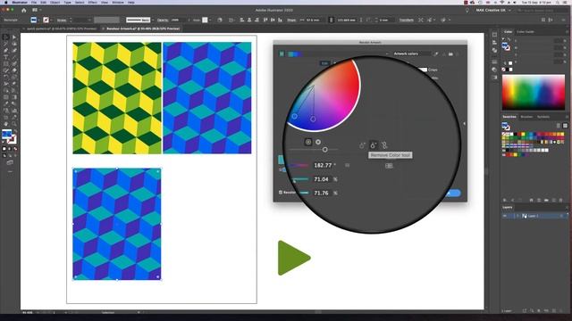 Recolor Artwork Panel: Adobe Illustrator 2020/2021 change colors of vectors fast to create multiple смотреть онлайн