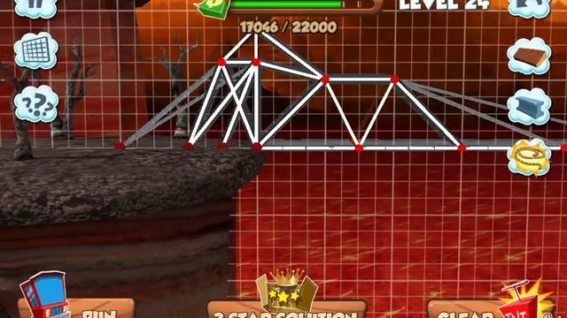 Bridge Builder Constructor Simulator - Volcano level 24 смотреть онлайн