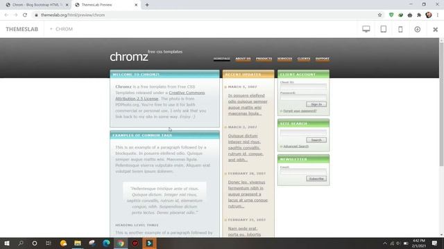 Chrom ; Blog Bootstrap HTML Template смотреть онлайн