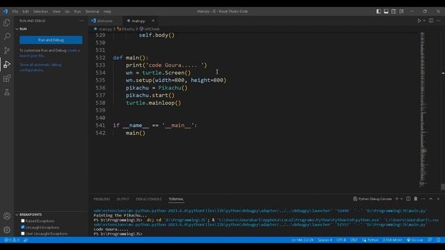Create a Pikachu Drawing on python Graphics. смотреть онлайн