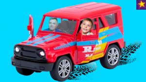 ПОСПОРИЛИ УАЗ ПАТРИОТ круче ХАНТЕРА ИГОРЮША тестирует УАЗИК! Видео для детей