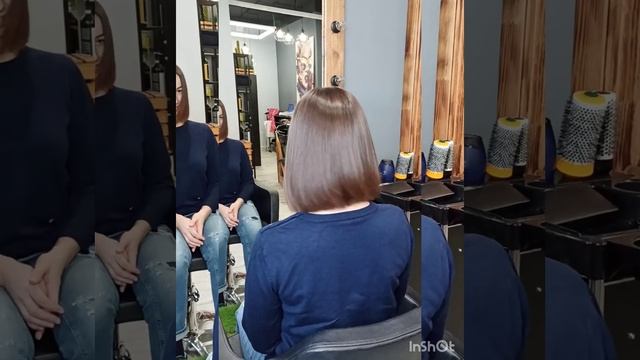 Стрижка удлиненный прямой Боб Long straight bob haircut #стрижкабоб #прямойбоб #haircutbob #longbob смотреть онлайн