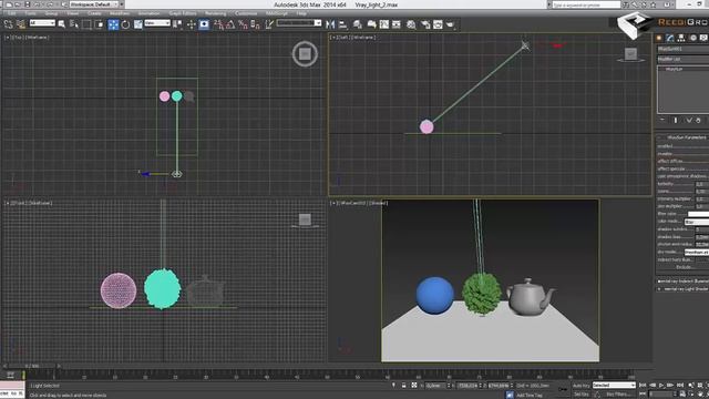 Vray свет  и Vray камера.