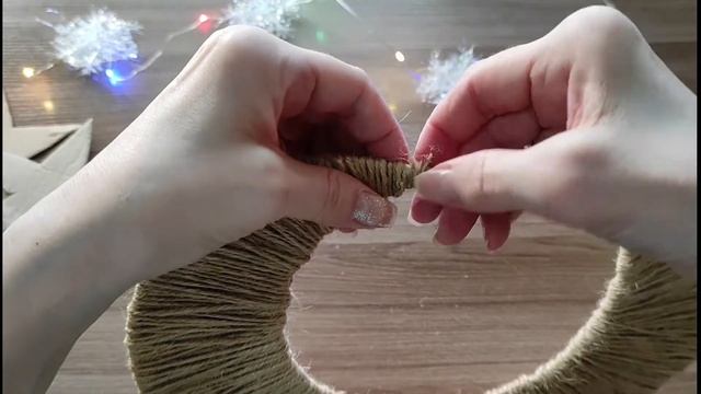 СКАЗОЧНЫЙ ДЕКОР ДЛЯ ДОМА НА НОВЫЙ ГОД. Новогоднее украшение из джута МК DIY смотреть онлайн