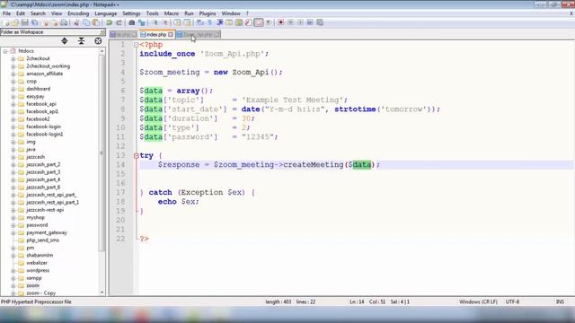 Create Meeting with ZOOM API and PHP смотреть онлайн