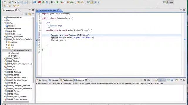 Aulas POO1 - Entrada dados via teclado - java.util.Scanner смотреть онлайн
