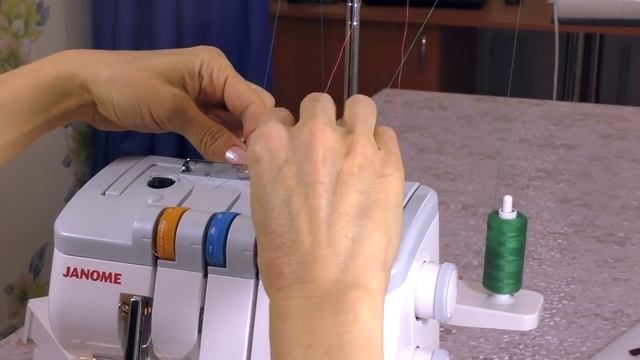 Оверлок Janome MyLock 784. Часть 1. Настройка оверлока. смотреть онлайн