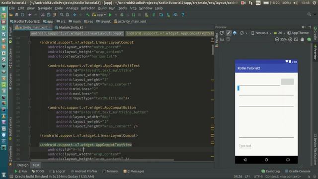 Android Kotlin Usage Tutorial #021 - EditText - Multiline Text смотреть онлайн