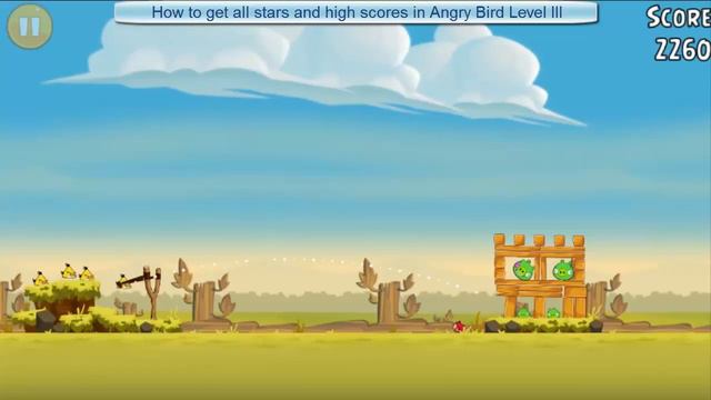 Angry Birds One | How to get all stars and high scores in Angry Bird Level Three смотреть онлайн