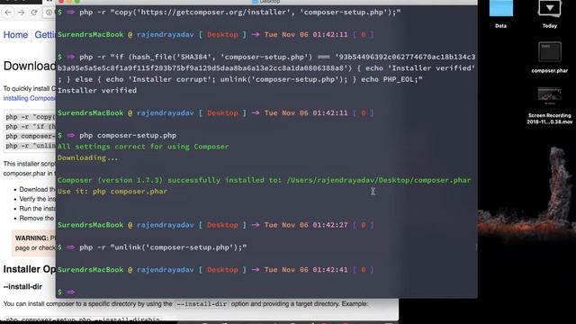 Installing Composer in Linux and Mac смотреть онлайн