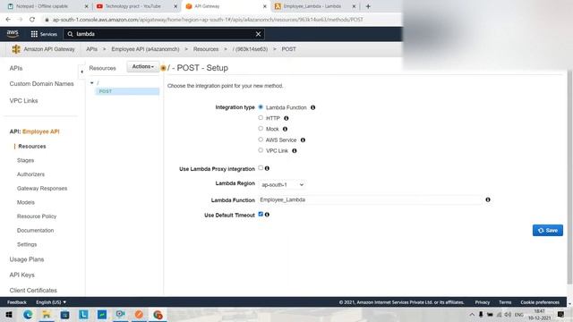 AWS Usecase4 : API Gateway :Create api with Lambda, adding body validation using API gateway model смотреть онлайн