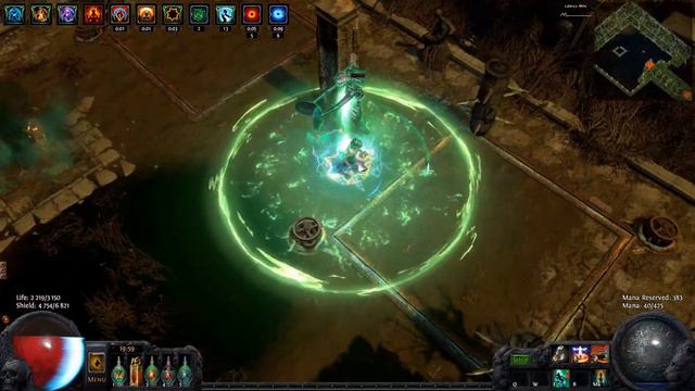 Plaza map The Goddess boss skills - Path of Exile Ascendancy 2.3.2 смотреть онлайн