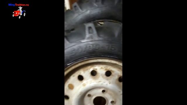Шины Ozka 6.5/80R15 на самодельном минитракторе на волговском диске, MinyTraktor.ru смотреть онлайн