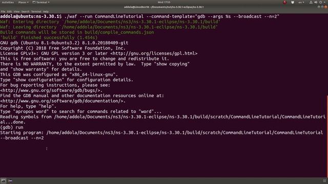 ns3 Network Simulator - Debugging ns3 programs with gdb смотреть онлайн