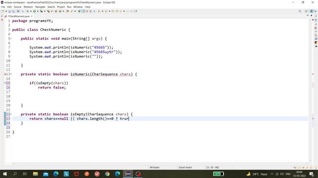 Check whether a string is Numeric in Java смотреть онлайн