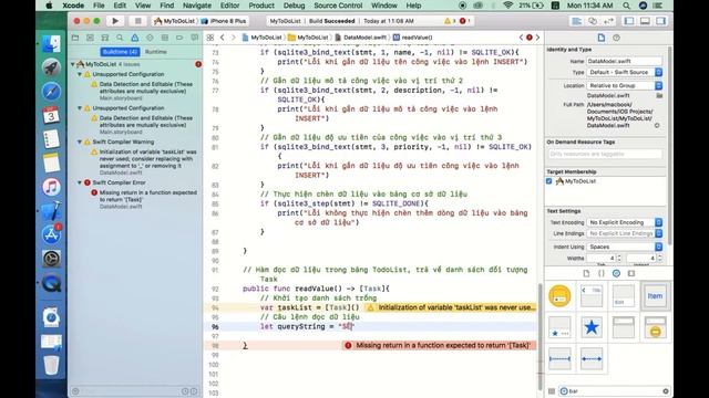Lập trình iOS Swift 4 - làm việc với SQLite thông qua việc xây dựng ứng dụng MyTodoList смотреть онлайн