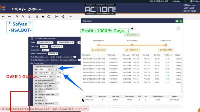 Bot Binary Over ' 1 ' + 1000 % PROFIT. смотреть онлайн