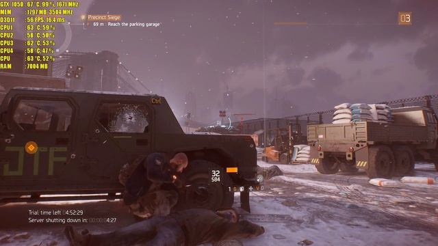 Tom Clancy's The Division : GTX 1050 2GB + i5 4590 смотреть онлайн