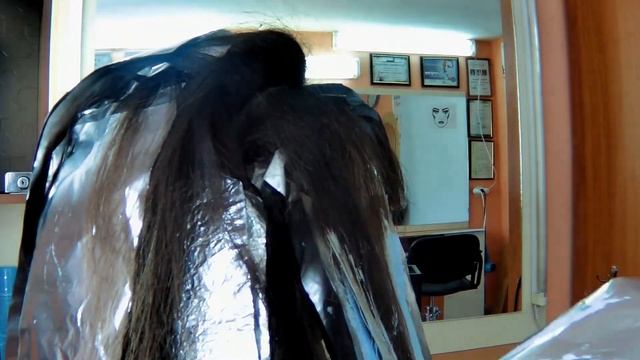 Балаяж на темных, ранее окрашенных волосах смотреть онлайн