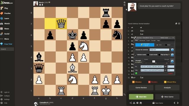 How to see 5 BEST MOVES directly in your chess game? | ChessBotX MultiPV смотреть онлайн