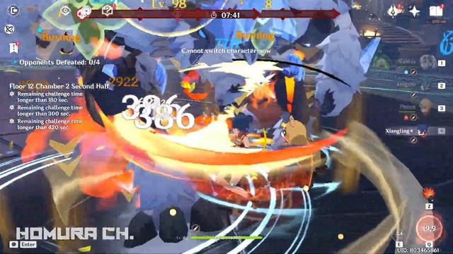 「 Spiral Abyss 3.2 」Floor 12 : C6 Kuki Shinobu Aggravate + C3 Thoma Burgeon Team смотреть онлайн