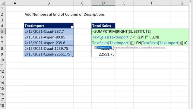 Add Text Numbers from Description: Power Query or Excel Worksheet Formula? Excel Magic Trick 1721 смотреть онлайн
