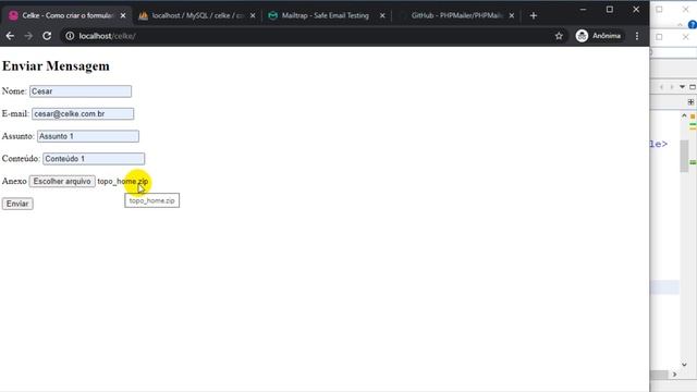 Como enviar arquivo através do formulário e enviar como anexo no e-mail смотреть онлайн