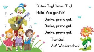 Guten Tag! Hallo! Wie geht's? | Kinderlied | Begrüßungslied | Morgenkreislied | Learn German