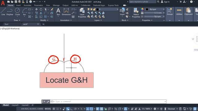 Draw Ogee four centered arch with six parts смотреть онлайн