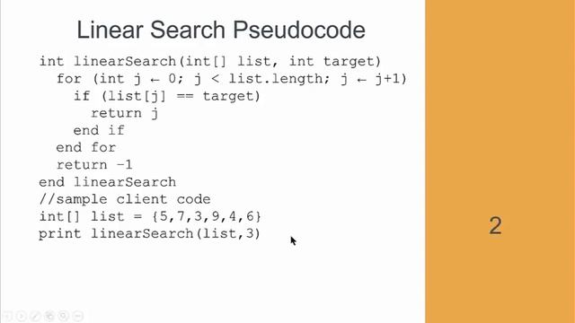Linear Search Pseudocode and Analysis смотреть онлайн