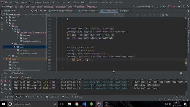 Weather APP in JAVA using VAADIN & Spring Boot Part 2 in Urdu / Hindi смотреть онлайн