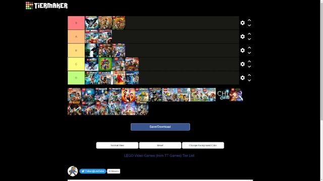 Lego Video Game Tier List!