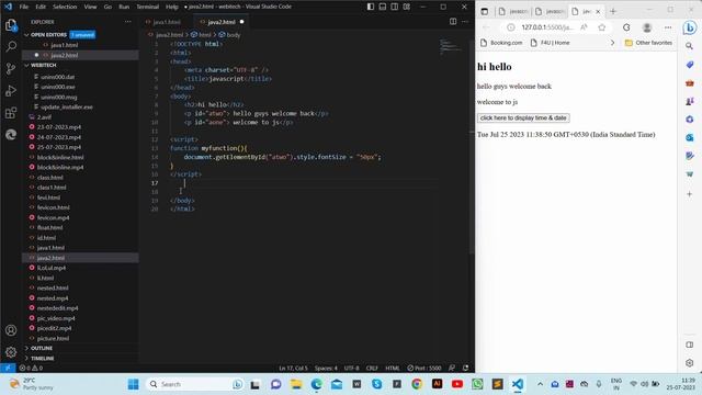 #webitech | Lesson - 33 | How To Style Element Using JavaScript in HTML | Web development tutorial смотреть онлайн