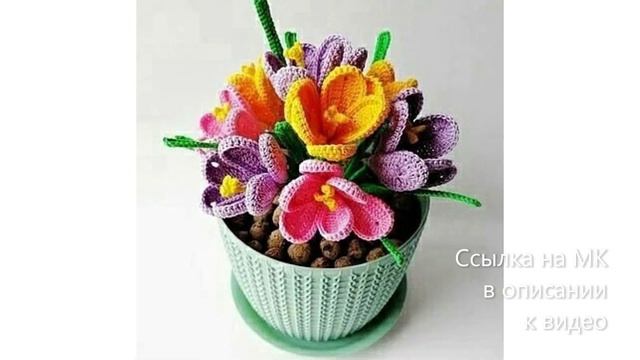 МК по вязанию амигуруми Цветы Крокусы крючком. Автор: неизвестен смотреть онлайн