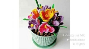 МК по вязанию амигуруми Цветы Крокусы крючком. Автор: неизвестен