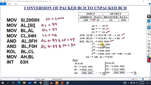 Packed bcd to unpacked bcd in microprocessor | Unpacked BCD | Packed BCD | BCD Numbers | BCD смотреть онлайн