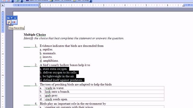 Creating a Macro in MS Word 2003 смотреть онлайн