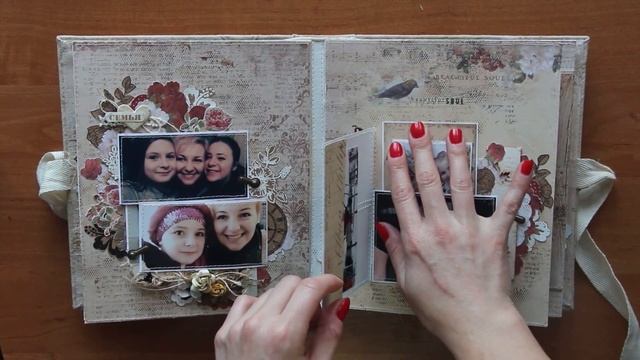 Альбом для фото"Семейный".Скрапбукинг. Album.Scrapbooking смотреть онлайн