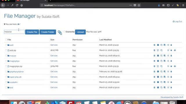 How to Create a File in PHP File Manager смотреть онлайн