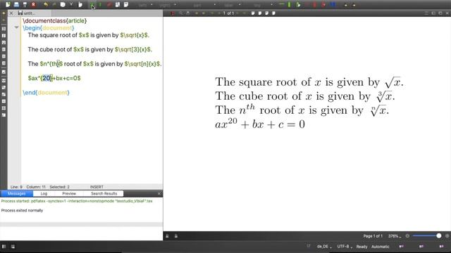 Mathematics typesetting using TEX Studio Part-1 смотреть онлайн